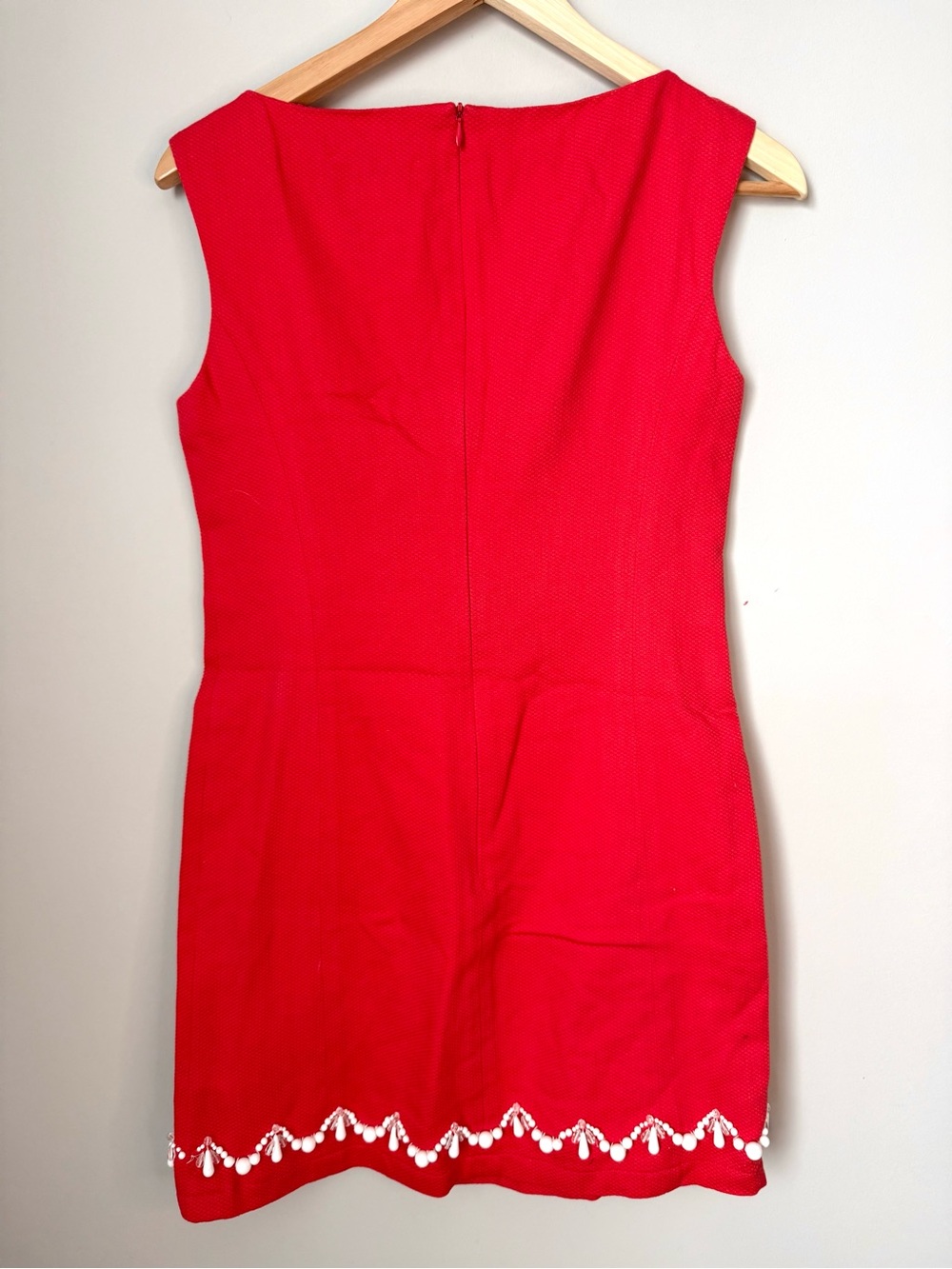 Nanette Lepore Coral Beaded Embellished Sleeveless Shift Dress - Picture 4 of 4